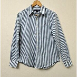 Polo Ralph Lauren White Blue Striped size 10